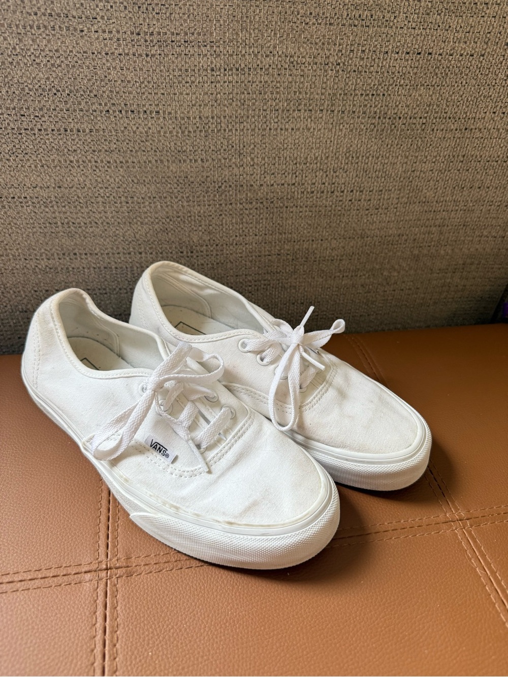 Vans White Low-Top Canvas Sneakers